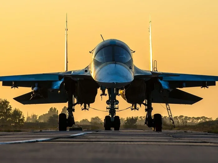 Duckling SU-34. Handsome! - Airplane, Aviation, Military aviation, Fighter, Army, The photo, Su-34