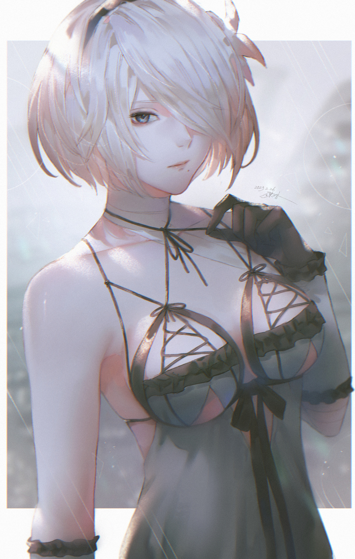 Yorha 2B Anime Art, , , Nier Automata, Yorha unit no 2 type B,  