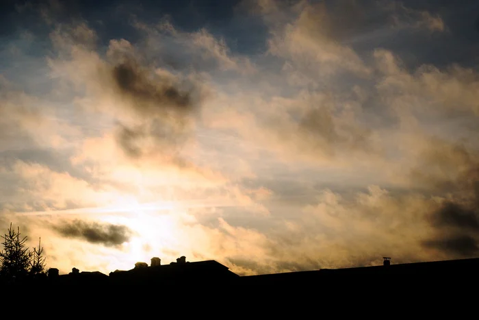 Clouds - My, The photo, Tatarstan, Fujifilm, Sky, Clouds, Sunset, Winter, Sunrises and sunsets