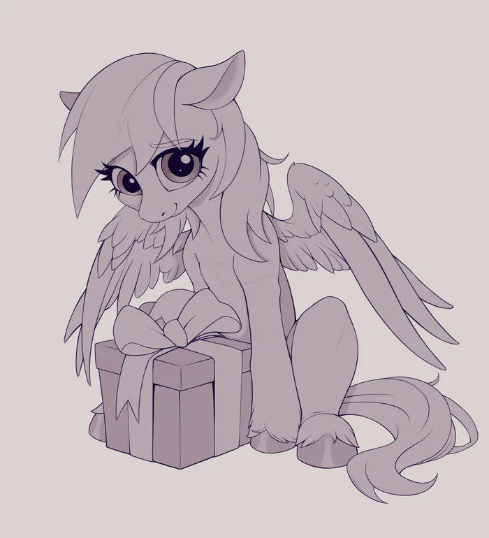 Here's a present for you - My little pony, PonyArt, Derpy hooves, Zetamad