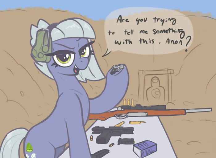 Stupid horse, it's not the size that matters, but the skill! - My little pony, PonyArt, Limestone Pie, T72b (artist), MLP military