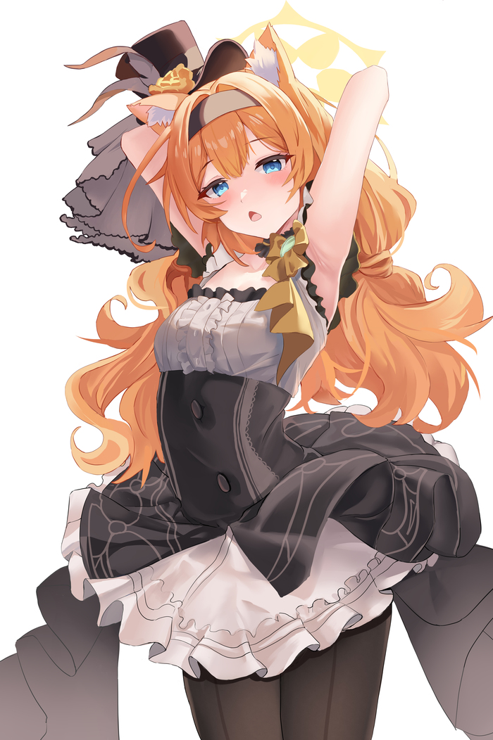 Iochi Mari #008 , Anime Art, Blue Archive, Iochi Mari, , , ,  , Animal Ears, , , , 