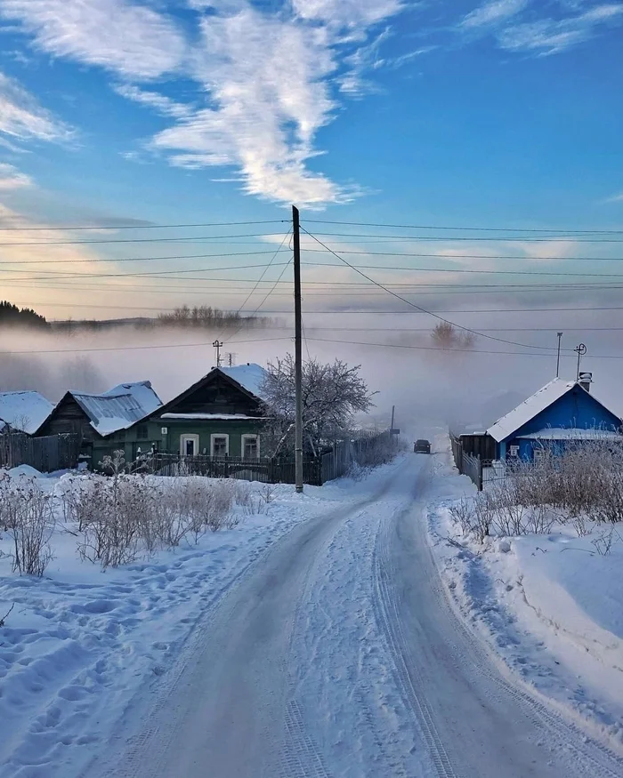 Winter in the village, Sverdlovsk region - Winter, Village, Sverdlovsk region, The photo, Snow