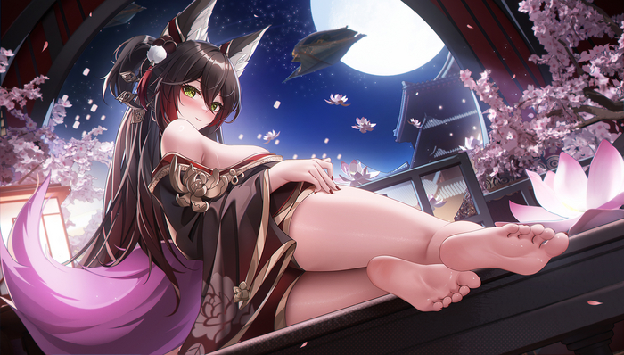  Anime Art, Honkai: Star Rail, Fugue (Honkai: Star Rail), Animal Ears, , Ling Dianxia