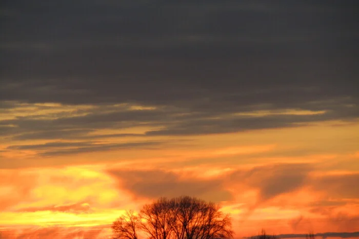 Sunset - My, beauty, Nature, Sunset, Village