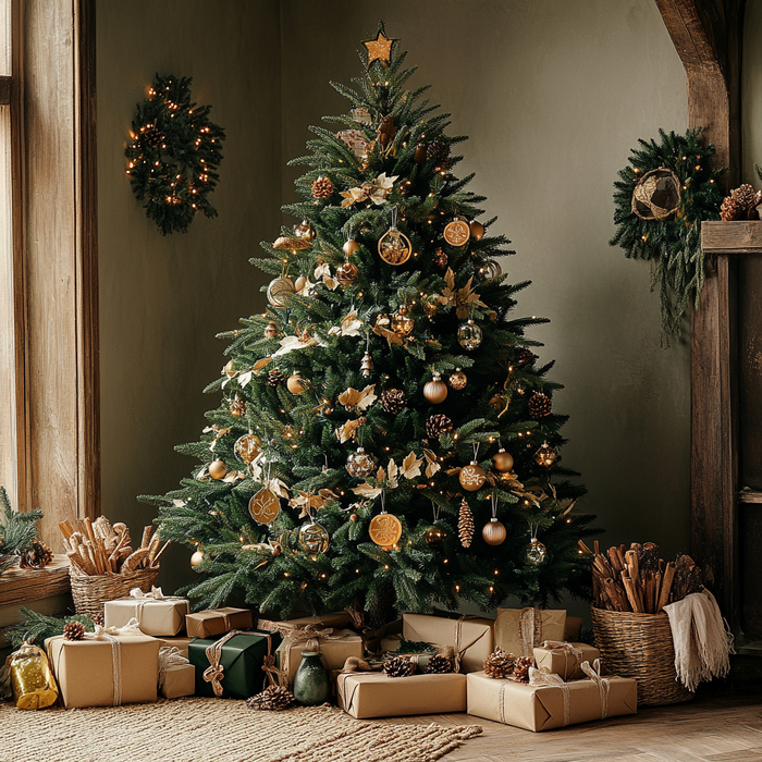 Как украсить новогоднюю елку в тренде? Добавьте стиль, природу и немного волшебства!