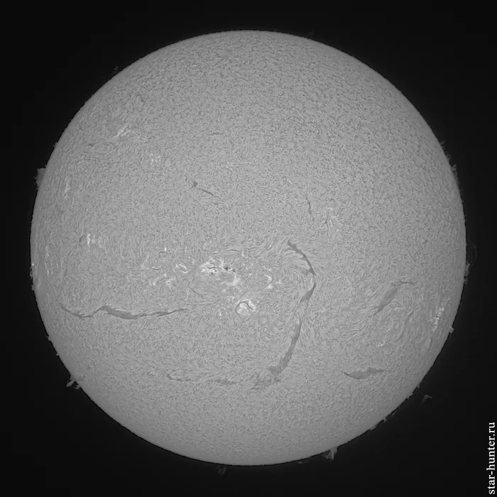 Водородное Солнце, 9 декабря 2024 года, 14:55 - Моё, Солнце, Астрофото, Астрономия, Космос, Starhunter, Анапа, Анападвор