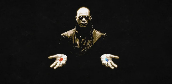 New Pikabu feature - Feature, Peekaboo, Debate, The Matrix (film), Morpheus, Tablets, Choice, Innovation, Red or blue pill?