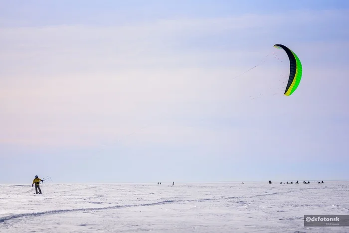 Weekend at the sea Obskoe - My, Windsurfing, Fishing, Winter, Ob sea, Ob Reservoir, Novosibirsk