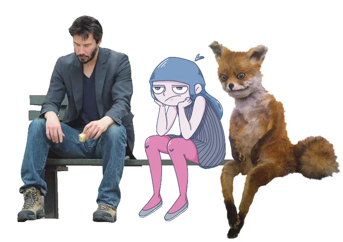 Mood in life - My, Illustrations, Images, Art, Keanu Reeves, Memes, Stoned fox