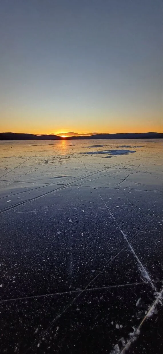 Lake Turgoyak - My, Winter, Turgoyak, Ice, Danger, Longpost