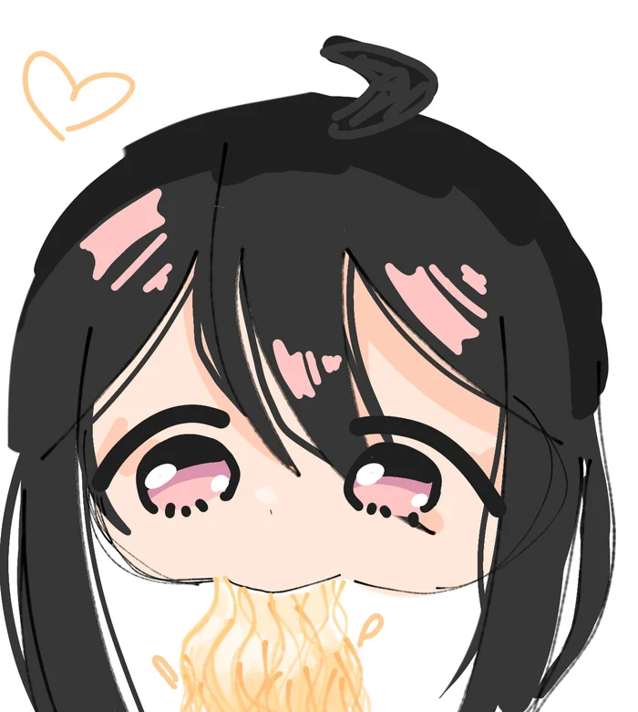 Cute sketch (**)// - Picture with text, Milota, Anime, Anime, Drawing, Art, Painting, Artist, Ramen