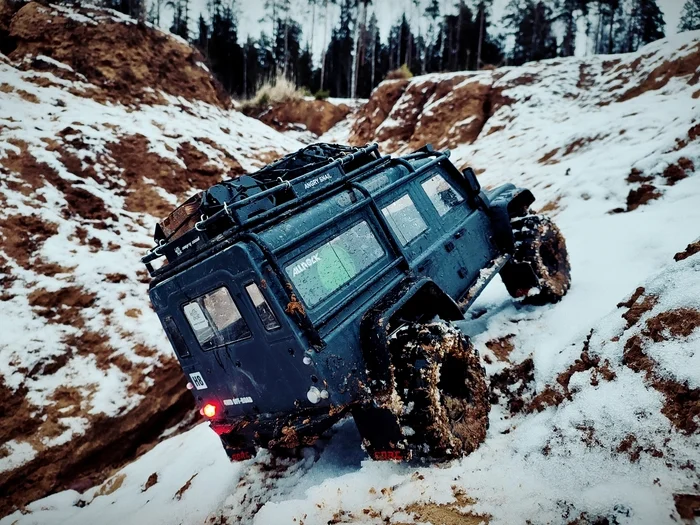 Defender adventures of a model - Моё, Радиоуправляемые модели, Хобби, Зима, Фотография, Длиннопост