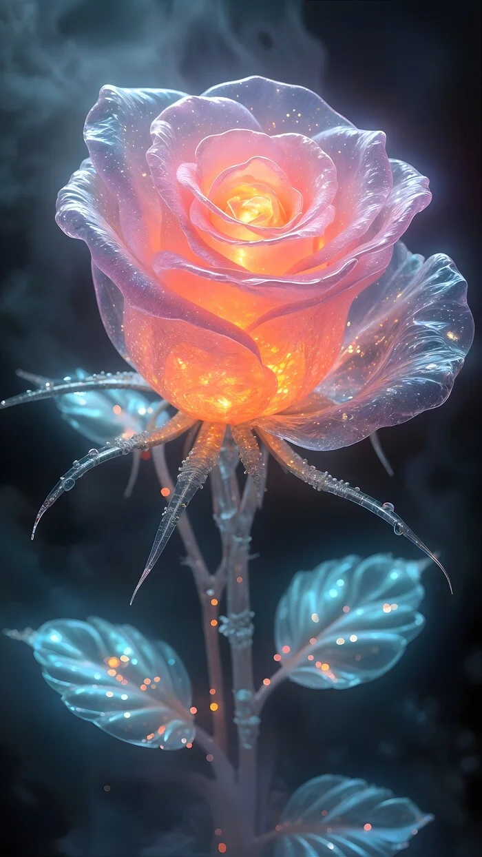 Winterflower - Нейронные сети, Art, Neural network art, Another world, Digital drawing