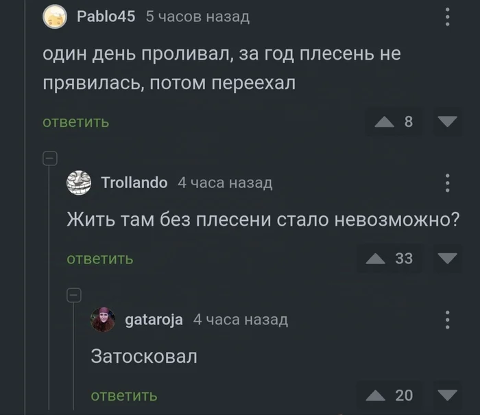 Про любовь к плесени (губительная белизна) - Комментарии на Пикабу, Мнение, Ответ на пост, Короткопост