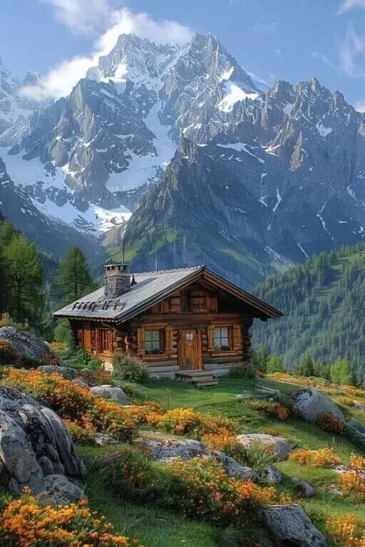 Cozy house in the mountains - The photo, The mountains, House, House in the mountains, Nature, wildlife