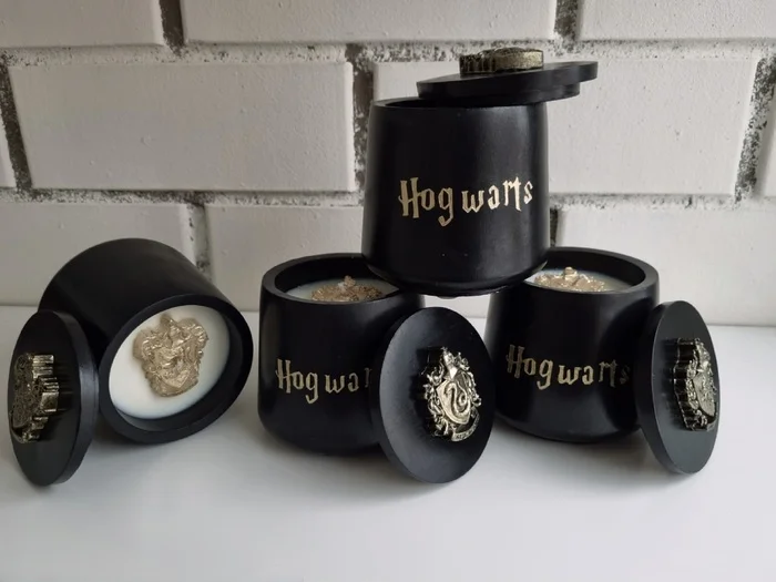 Hogwarts Candles - My, Creation, New Year, Harry Potter, Candle, Hogwarts, Presents, Handmade, Aroma candle