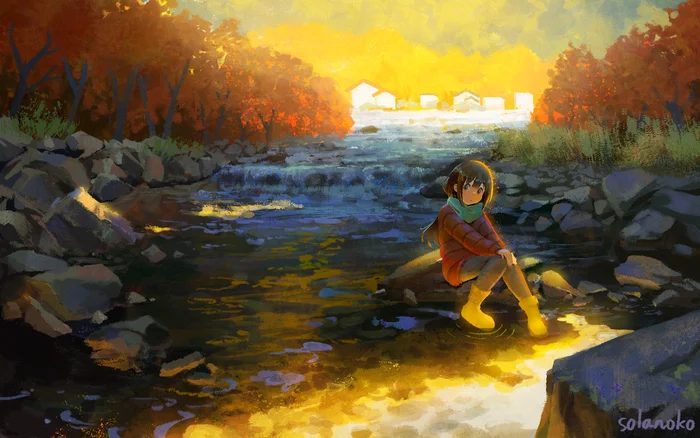 Golden River - Аниме, Anime Art, Original Character