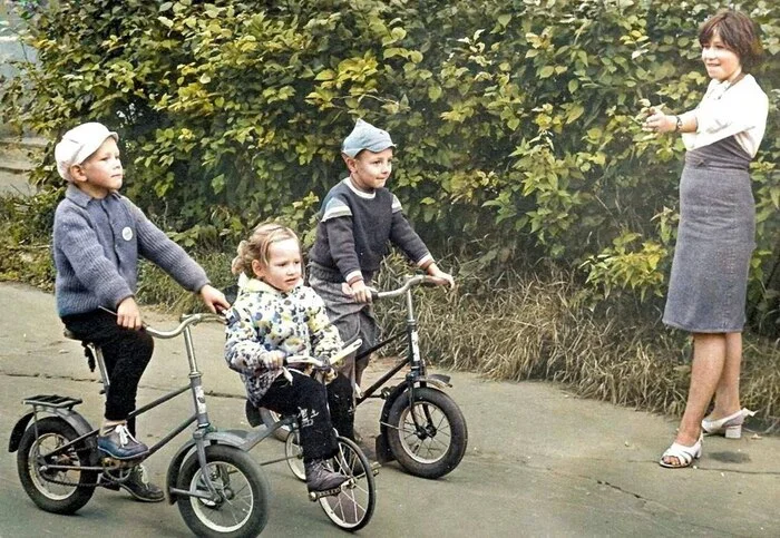 Bicycle racing - 70th, the USSR, Made in USSR, Childhood in the USSR, Nostalgia, A bike, Children, Moscow region, The photo, Adults, Telegram (link)