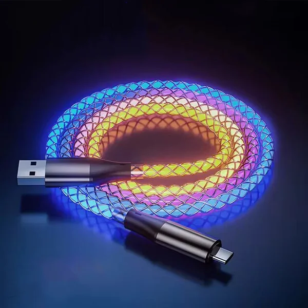 Glowing charging cable - My, Products, Accessories, Presents, Cable, Charger, Гаджеты