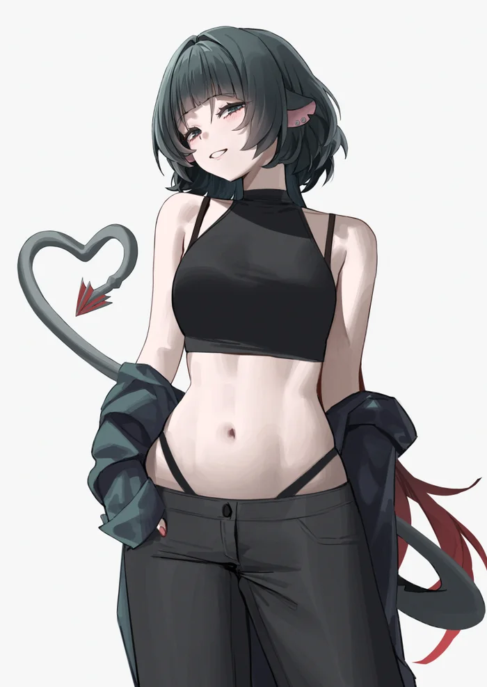 Jane - Zenless Zone Zero, Jane Doe (zzz), Art, Girls, Games, Anime art, Anime, Tail, Animal ears