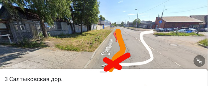 Белая линия - траектория движения Ларгуса, оранжевая - Дастера.