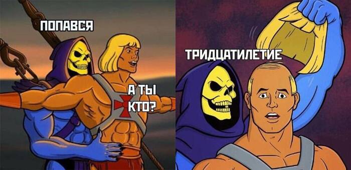 I am inevitability itself - Humor, Telegram (link), Memes, Picture with text, Baldness, 30 years, Skeletor, He-Man