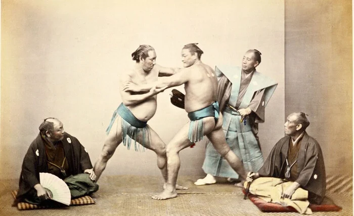 Sumo wrestlers - Japan, Traditions, Sumo, Fight, Skirmish