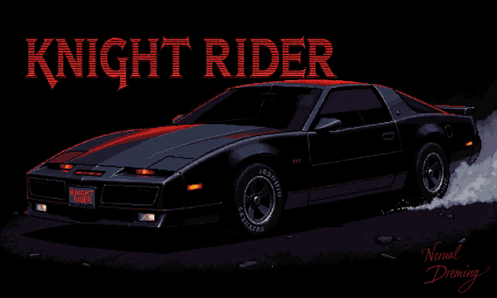 Knight Rider Pixel Art    , Flux,  , ,   , Pontiac Firebird,  , Stable Diffusion,  ,  , , YouTube, 