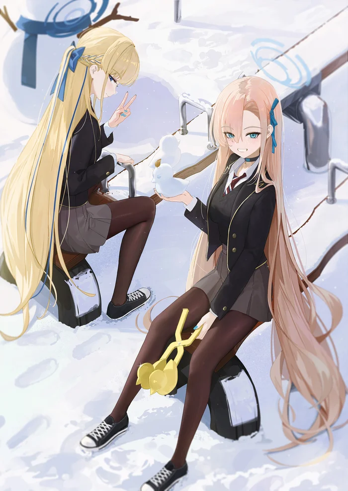 Post #12125091 - Anime, Anime art, Girls, Games, Blue archive, Ichinose asuna, Asuma Toki, Snow