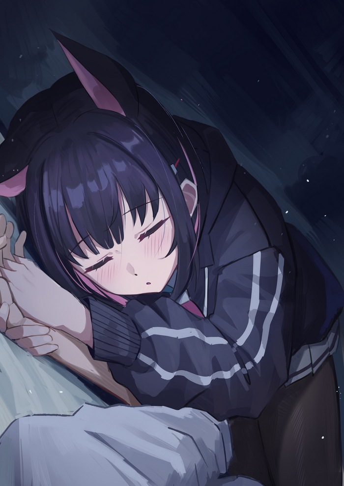       , Anime Art, Blue Archive, Kyouyama Kazusa, Animal Ears, 