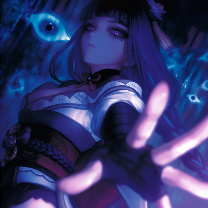   , , Anime Art,  , , Genshin Impact, Raiden Shogun (Genshin Impact)