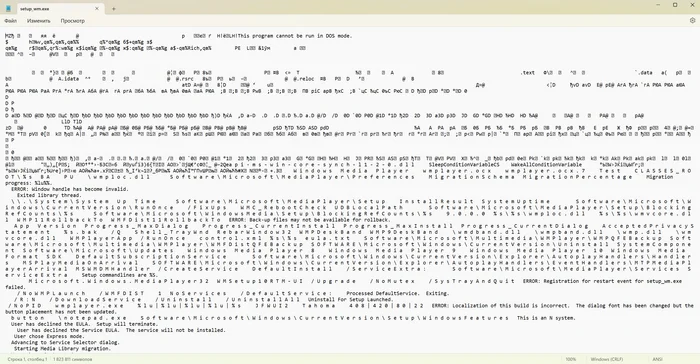 Почему, если открыть exe файл в блокноте, то можно увидеть разные непонятные знаки и фразу This program cannot be run in DOS mode? - Windows, Блокнот, Exe, Файл, Программа, Компьютерная помощь