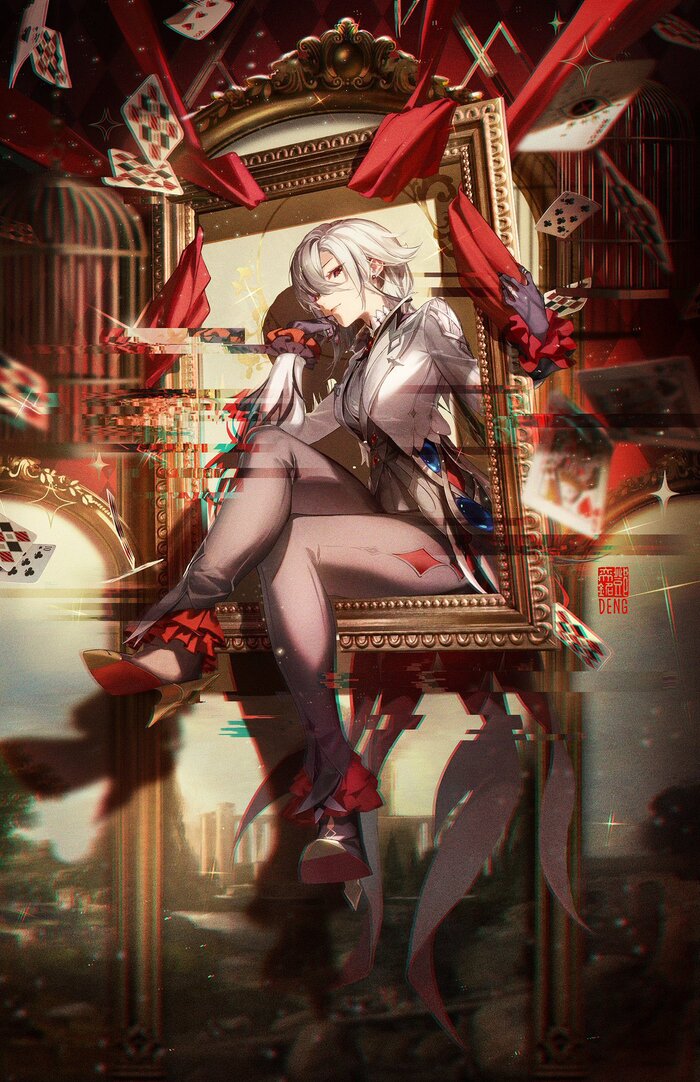  , Anime Art, , , Genshin Impact, Arlecchino (Genshin Impact), 