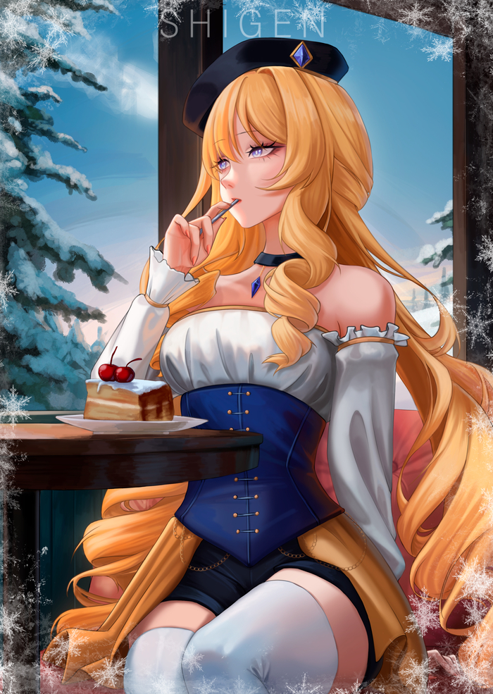    , Anime Art, Navia (Genshin Impact), Genshin Impact