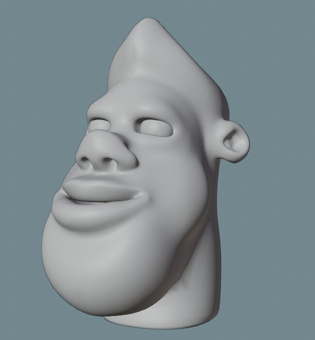 Head model - My, 3D modeling, Blender