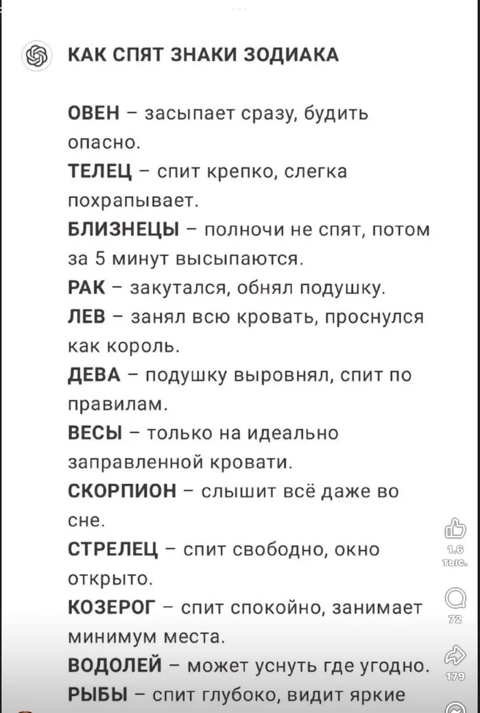 Спокойной ночи! - Сон, Картинка с текстом, Знаки зодиака