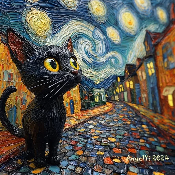 Post #12134063 - cat, Painting