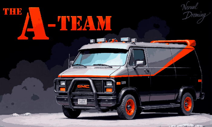 The A-Team Pixel Art    , Flux,  , Stable Diffusion, Pixel Art,  ,  ,  ,  , Gmc, , YouTube, 