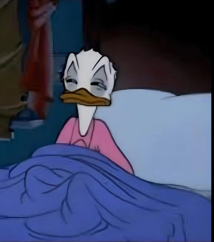 Post #12130816 - My, Morning, Morning is never good, Work, Routine, Fatigue, Lack of sleep, Donald Duck