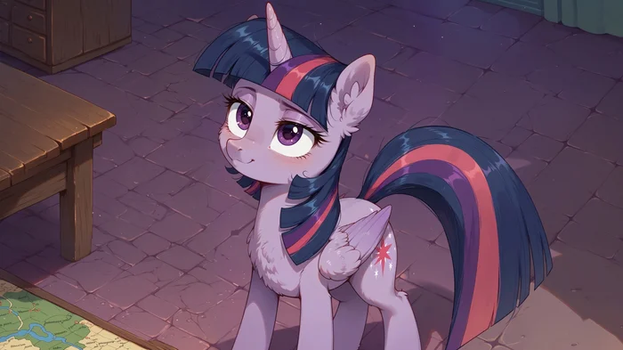 Post #12130971 - My little pony, Twilight sparkle, Neural network art, VKontakte (link)