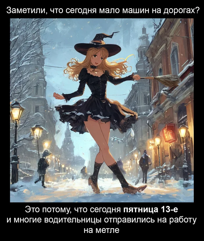 Post #12131027 - My, Witches, Friday the 13th, Picture with text, Neural network art