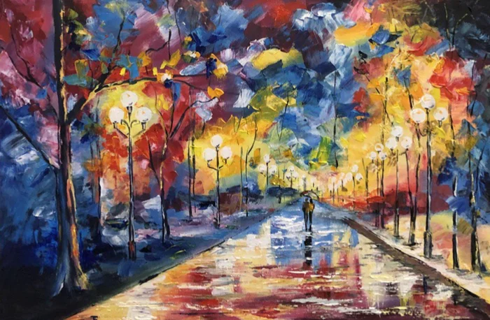 Post #12132919 - My, Oil painting, Canvas, Painting, Palette knife, Painting