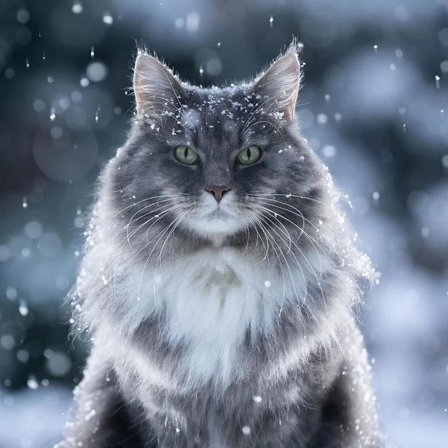 Post #12136479 - The photo, cat, Winter, Snow, Cat lovers, Pet the cat, Fluffy