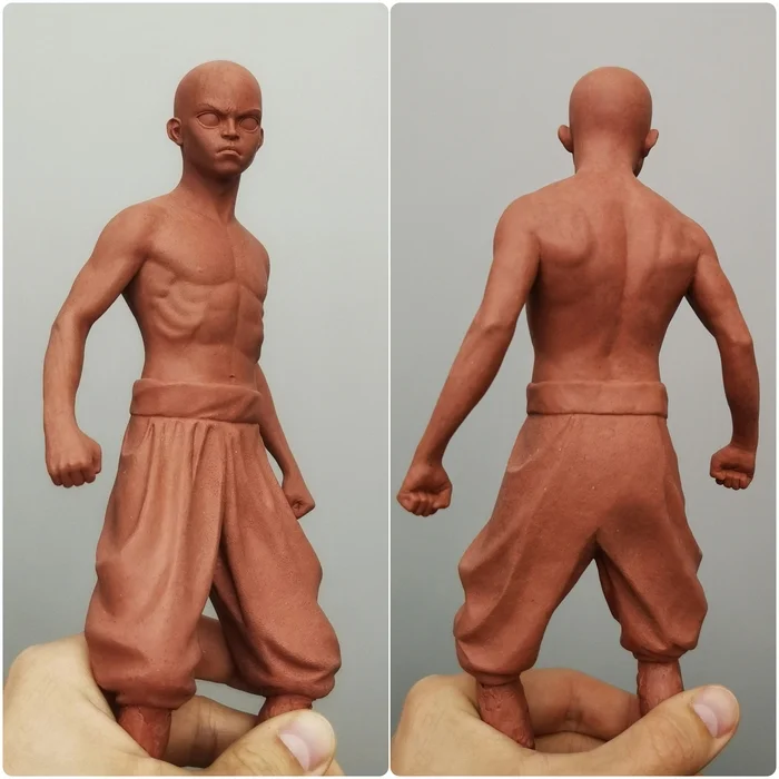 Made a figurine of Avatar Aang from plasticine - My, Avatar: The Legend of Aang, Aang, Plasticine, Sculpture, Handmade, Friday tag is mine, Creation, Needlework with process, Лепка, Video, Vertical video, Soundless, Longpost