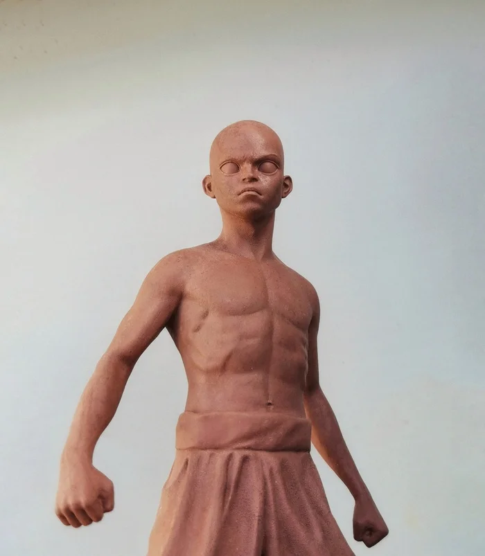 Made a figurine of Avatar Aang from plasticine - My, Avatar: The Legend of Aang, Aang, Plasticine, Sculpture, Handmade, Friday tag is mine, Creation, Needlework with process, Лепка, Video, Vertical video, Soundless, Longpost