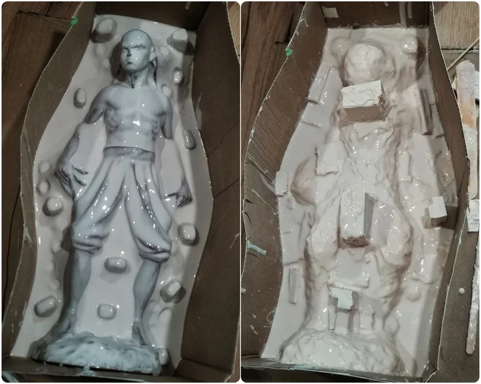 Made a figurine of Avatar Aang from plasticine - My, Avatar: The Legend of Aang, Aang, Plasticine, Sculpture, Handmade, Friday tag is mine, Creation, Needlework with process, Лепка, Video, Vertical video, Soundless, Longpost