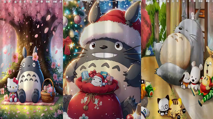 Для тех, кто спрашивал за милую штору для ванной с Тоторо