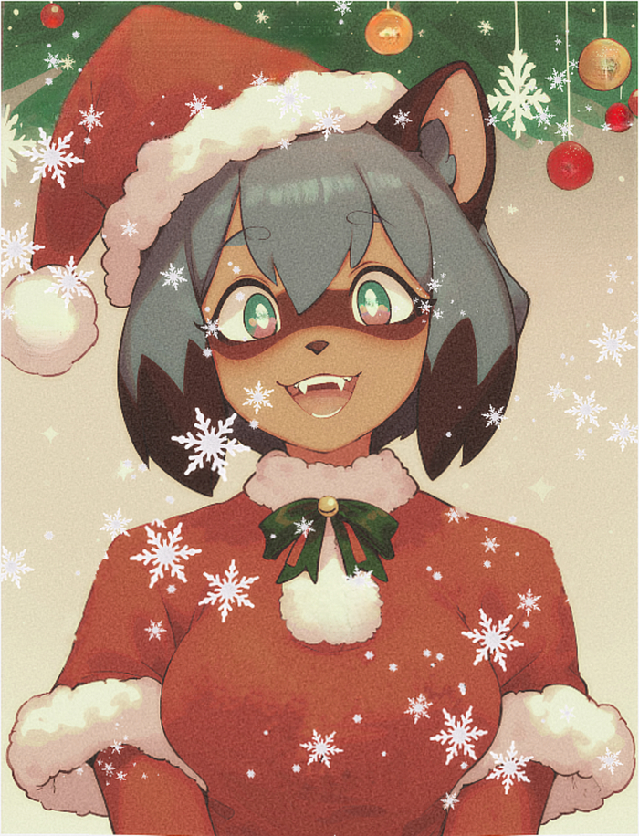    ... *_*  , Photoshop, , Furry Art, Santa costume, 