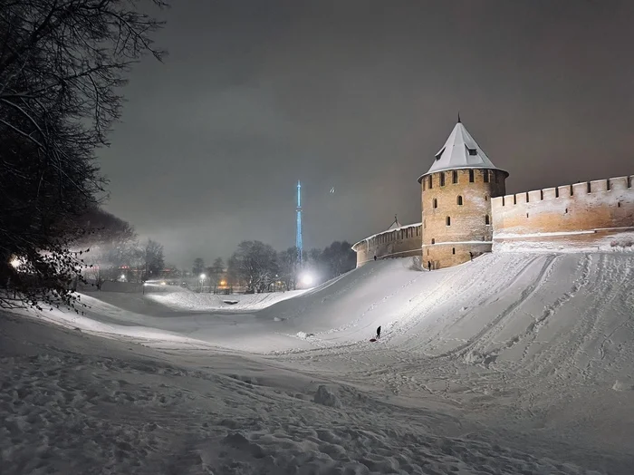 Post #12135487 - My, The photo, Novgorod Kremlin, Kremlin, Snow, Winter